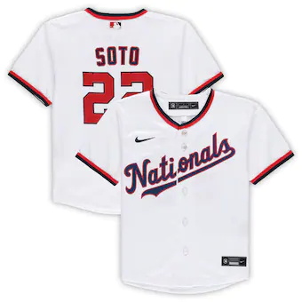 toddler nike juan soto white washington nationals alternate replica player jersey